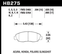 Load image into Gallery viewer, Hawk 93-02 Honda Accord / 96-05 Honda Civic HT-10 Race Front Brake Pads
