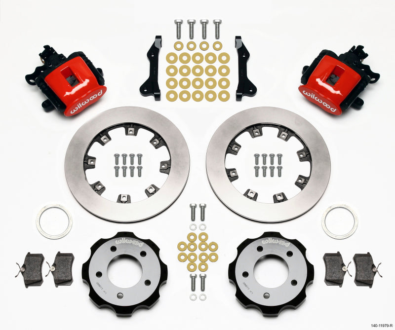 Wilwood Combination Parking Brake Rear Kit 12.19in Red 2006-Up Civic / CRZ