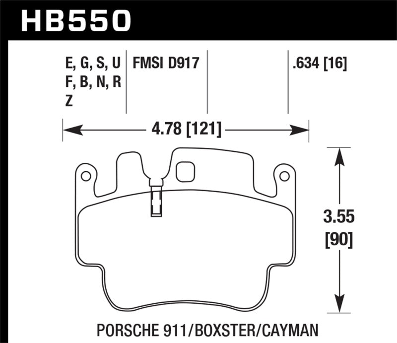 Hawk DTC-80 01-05 Porsche 911 (996) Race Brake Pads