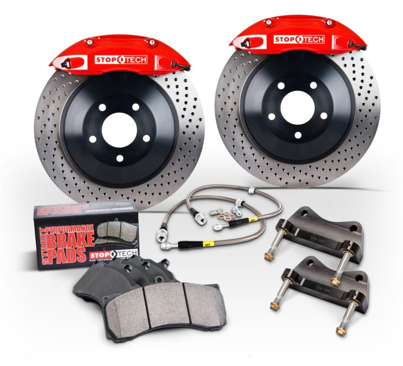 StopTech 15 Ford Mustang GT w/ Yellow ST-60 Calipers 360x32mm Slotted Rotors Front Big Brake Kit