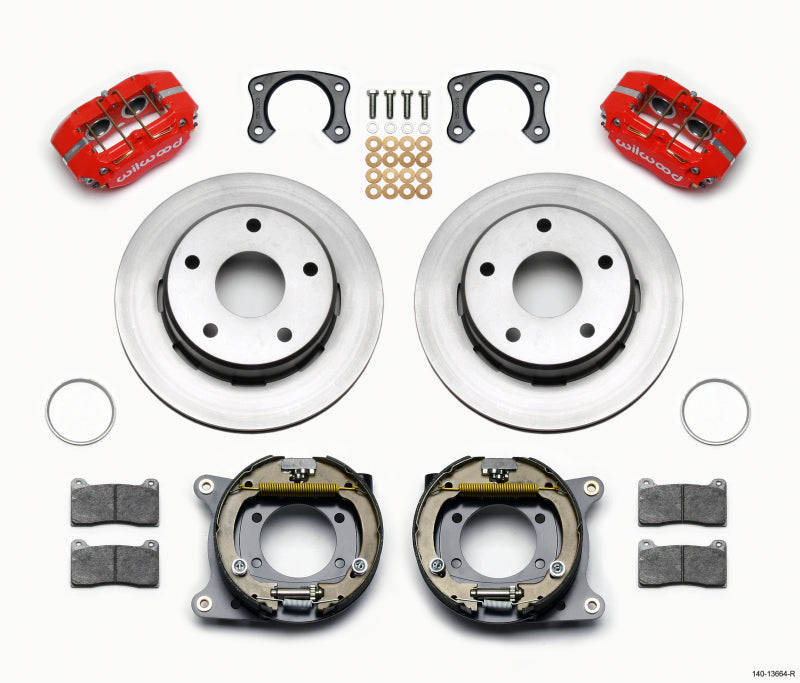 Wilwood Dynapro Lug Mount P/S Park Brake Kit Red Big Ford New 2.38in Off Bronco 5 x 5.50