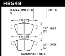 Load image into Gallery viewer, Hawk 2007-2013 Mazda 3 Mazdaspeed HPS 5.0 Front Brake Pads