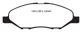 EBC 09-11 Nissan Versa 1.6 Greenstuff Front Brake Pads