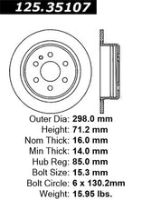 Load image into Gallery viewer, Stoptech 07-09 Dodge Sprinter Rear Premium High Carbon Cryo Brake Rotor
