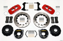 Load image into Gallery viewer, Wilwood AERO4 Rear P-Brake Kit 14.00in Drill Red 2005-2014 Mustang
