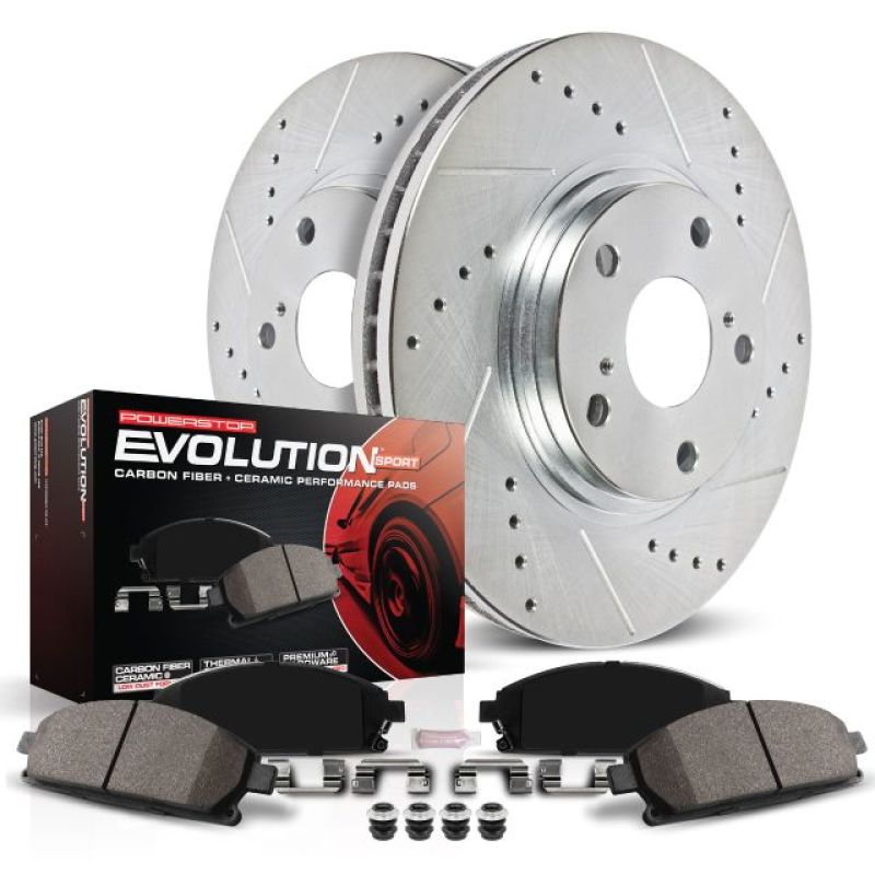 Power Stop 97-00 Ford Expedition Front Z23 Evolution Sport Brake Kit