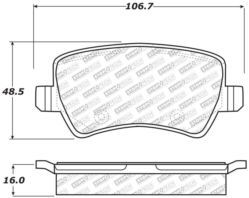 StopTech 08-16 Volvo XC70 Street Select Rear Brake Pads