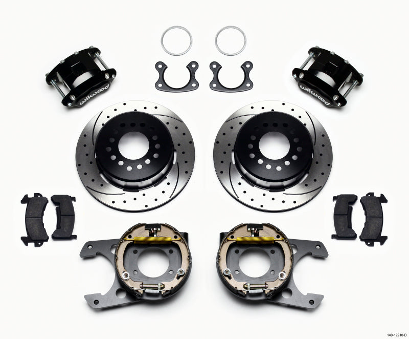 Wilwood D154 P/S Park Brake Kit Drilled Small Ford 2.66in Offset