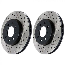 StopTech 68-69 Ford Mustang Left Slotted & Drilled Brake Rotor - Front