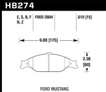 Load image into Gallery viewer, Hawk 99-04 Ford Mustang Base/GT HT-10 Race Front Brake Pads