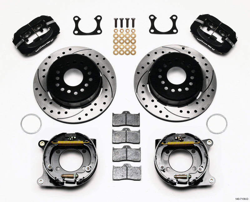 Wilwood Forged Dynalite P/S Park Brake Kit Drilled Big Ford 2.36in Offset