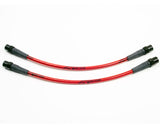 AP 99-04 Porsche Carrera 996 Front Steel Braided Brake Lines (Black Fittings / Red Housing)