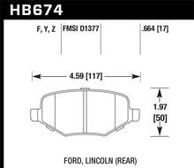 Load image into Gallery viewer, Hawk Ford Edge/Explorer/Flex/Taurus/ Lincoln MKS/MKT/MKX HPS Rear Brake Pads