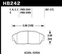 Load image into Gallery viewer, Hawk 86-01 Acura (Various) / 88-93 Honda (Various) DTC-60 Race Front Brake Pads