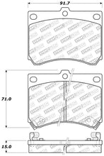 Load image into Gallery viewer, StopTech Performance 91-03 Ford Escort ZX2 / 92-95 Mazda MX-3 Front Brake Pads
