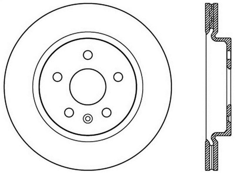 StopTech Sport Cross Drilled Brake Rotor - Front Left