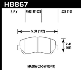 Hawk 13-16 Mazda CX-5 LTS Front Brake Pads