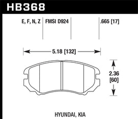 Hawk Hyundai Tiburon HPS Front Brake Pads