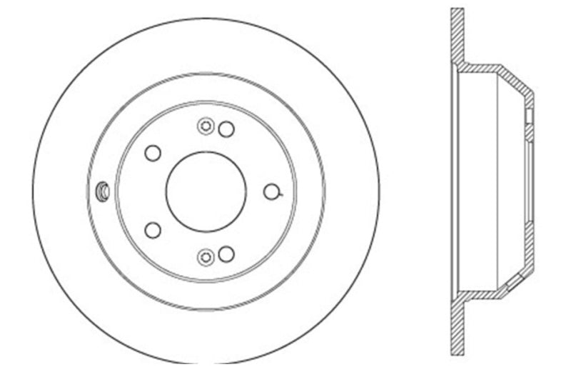 StopTech Sport Cross Drilled Brake Rotor - Rear Left