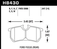 Load image into Gallery viewer, Hawk 00-07 Ford Focus Blue 9012 Rear Race Brake Pads