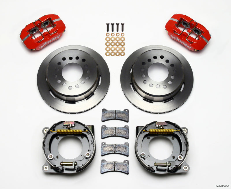 Wilwood Dynapro Low-Profile 11.00in P-Brake Kit - Red Chevy C-10 2.42 Offset 5-lug
