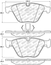 StopTech Street Select 12-19 BMW 640i Front Brake Pads