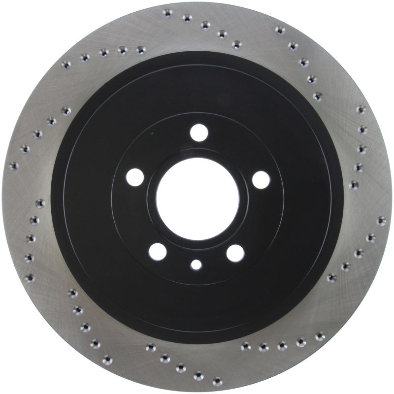 StopTech Premium High Carbon 13-14 Ford Mustang/Shelby GT500 Left Rear Disc Drilled Brake Rotor