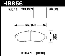 Load image into Gallery viewer, Hawk 09-15 Honda Pilot Performance Ceramic Street Front Brake Pads