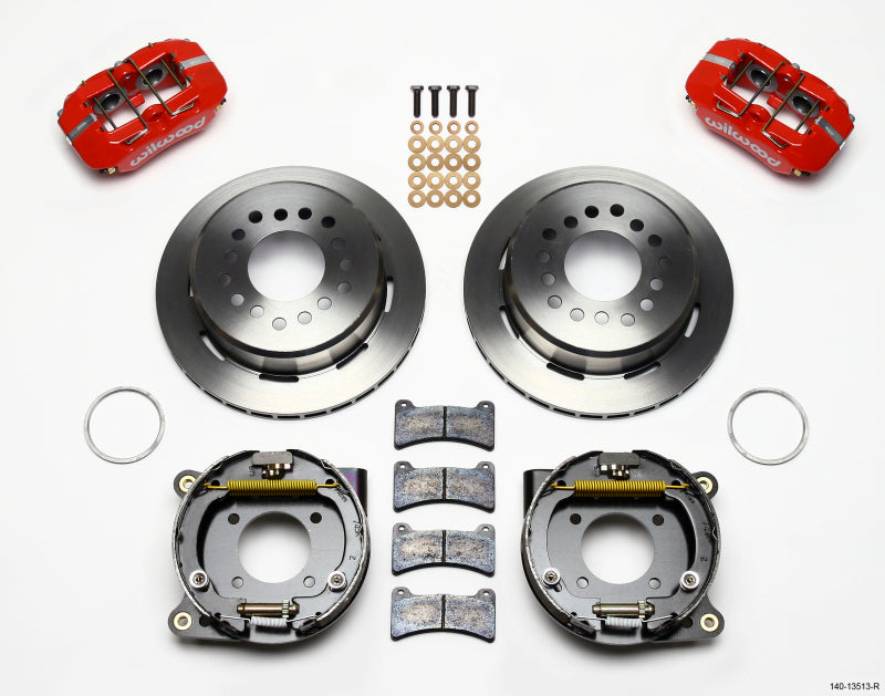 Wilwood Dynapro Low-Profile 11.00in P-Brake Kit - Red BOP Axle 2.75in Bearing 2.75 Offset