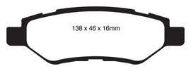 EBC 08-13 Cadillac CTS 3.0 Yellowstuff Rear Brake Pads