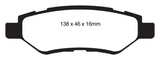 EBC 08-13 Cadillac CTS 3.0 Yellowstuff Rear Brake Pads
