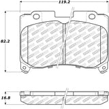 StopTech 93-98 Toyota Supra Street Performance Front Brake Pads