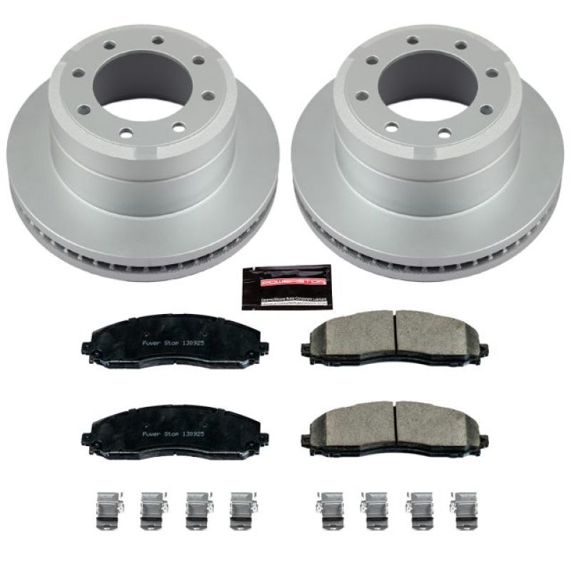 Power Stop 12-19 Ford F-250 Super Duty Rear Z17 Evolution Geomet Coated Brake Kit