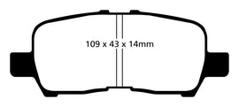 EBC 05-09 Buick Allure (Canada) 3.6 Yellowstuff Rear Brake Pads