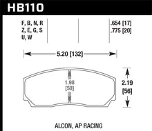 Load image into Gallery viewer, Hawk DTC-80 AP Racing 20mm Race Brake Pads