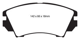 EBC 10+ Buick Allure (Canada) 3.0 Greenstuff Front Brake Pads