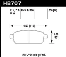 Load image into Gallery viewer, Hawk 11-12 Chevy Cruze Eco/LS/1LT/2LT/LTZ DTC-70 Rear Race Brake Pads