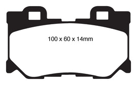 EBC 08-13 Infiniti FX50 5.0 Redstuff Rear Brake Pads