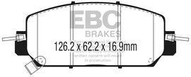 EBC 2017+ Honda CR-V 1.5L Turbo Redstuff Front Brake Pads