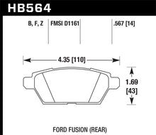 Load image into Gallery viewer, Hawk 2008-2012 Ford Fusion Hybrid HPS 5.0 Rear Brake Pads