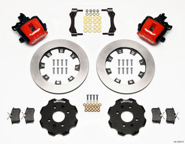 Wilwood Combination Parking Brake Rear Kit 12.19in Red Civic / Integra Disc 2.39 Hub Offset