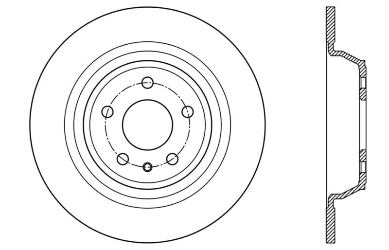 StopTech Sport Cross Drilled Brake Rotor - Rear Left