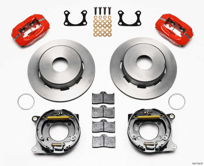 Wilwood Forged Dynalite P/S Park Brake Kit Red Big Ford 2.36in Offset Currie Blank