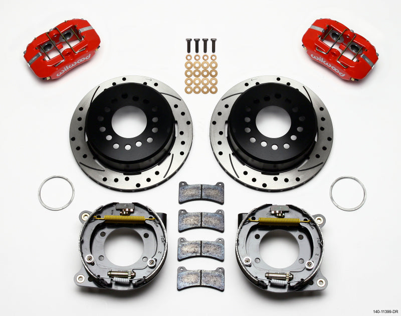 Wilwood Dynapro Low-Profile 11.00in P-Brake Kit Drill-Red 93-97 Camaro/Firebird 2.75in Offset