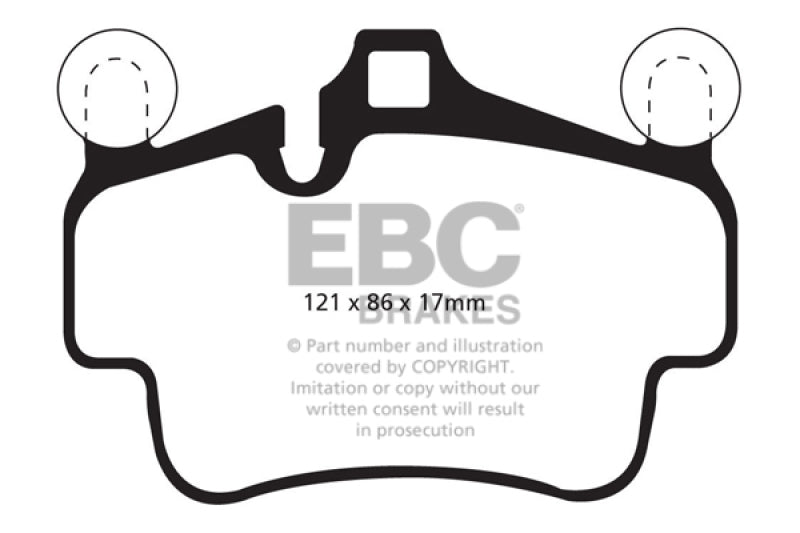EBC 07-08 Porsche 911 (997) (Cast Iron Rotor only) 3.6 Carrera 2 Orangestuff Front Brake Pads