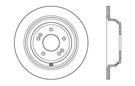 StopTech Sport Cross Drilled Brake Rotor - Rear Right