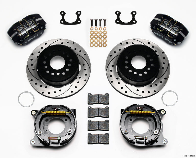 Wilwood Dynapro Dust-Boot P/S Park Brake Kit Drilled Small Ford 2.50in Offset