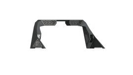 Road Armor 10-19 Dodge 1500 iD Headache Rack w/Bedrail Pod/Dual 10in Pod/Brake Lamp Relief/iD - Raw