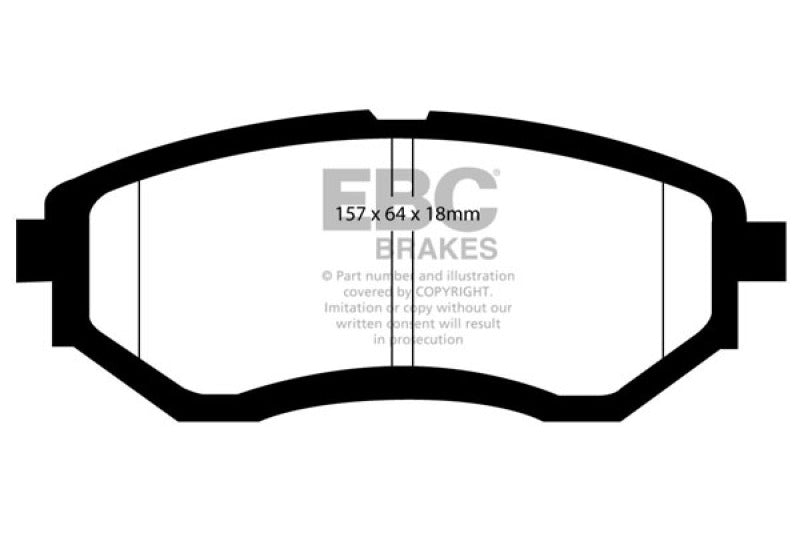 EBC 15+ Subaru Legacy 2.5 Bluestuff Front Brake Pads