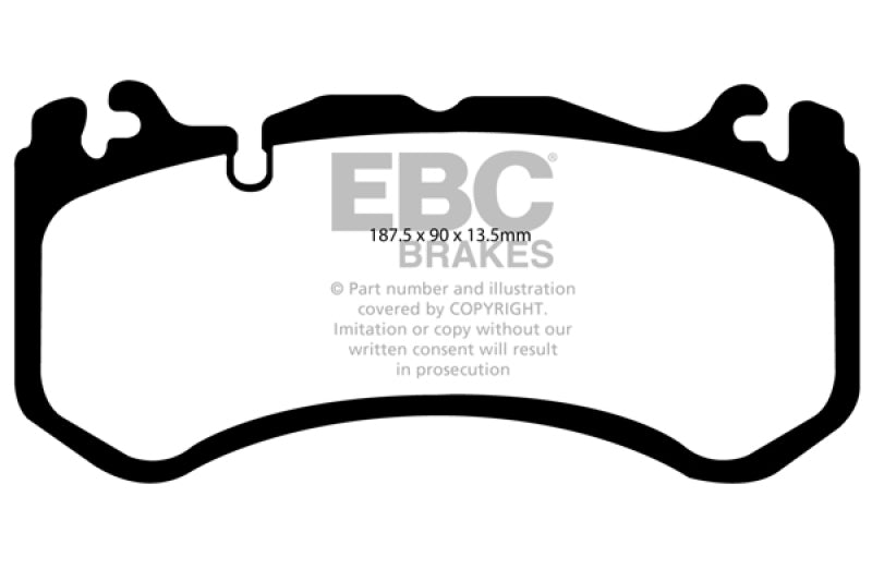 EBC 2016+ Mercedes-Benz GLE43 AMG (Coupe) 3.0L Twin Turbo Orangestuff Front Brake Pads